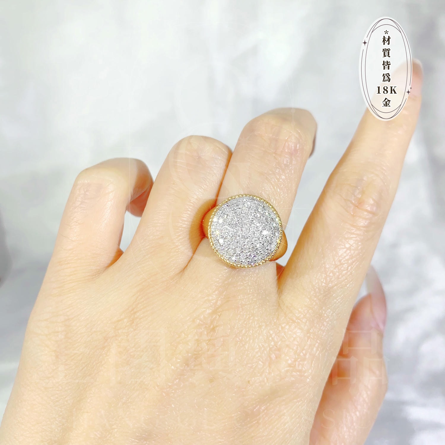 18K天然鑽石-時髦戒指-兩款