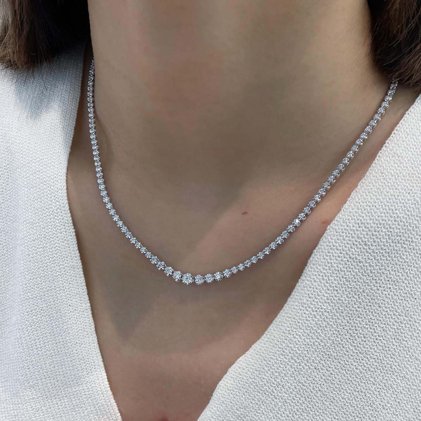 18K天然鑽石-3克拉萬能扣項鍊