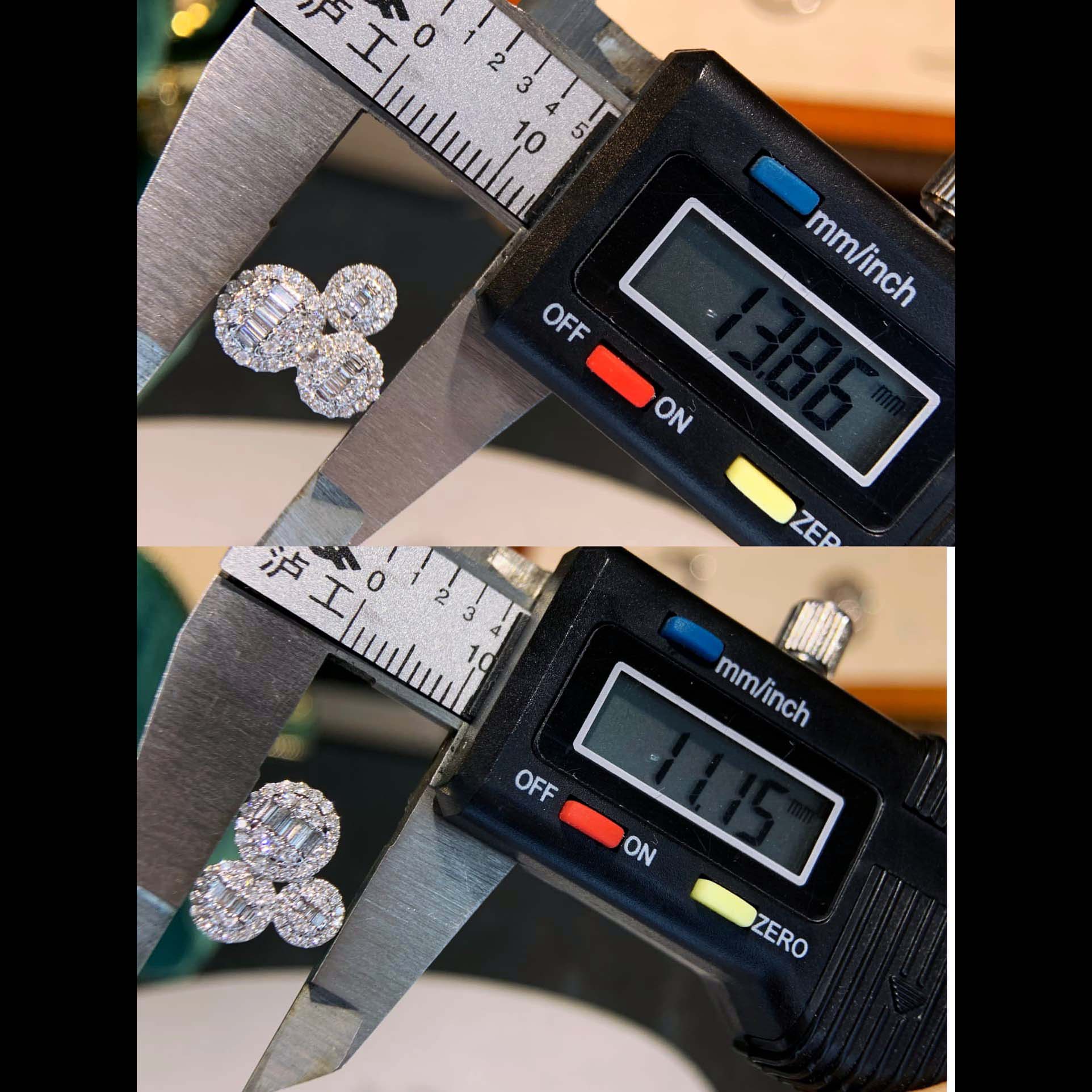 18K天然鑽石-三圓圈個性耳環