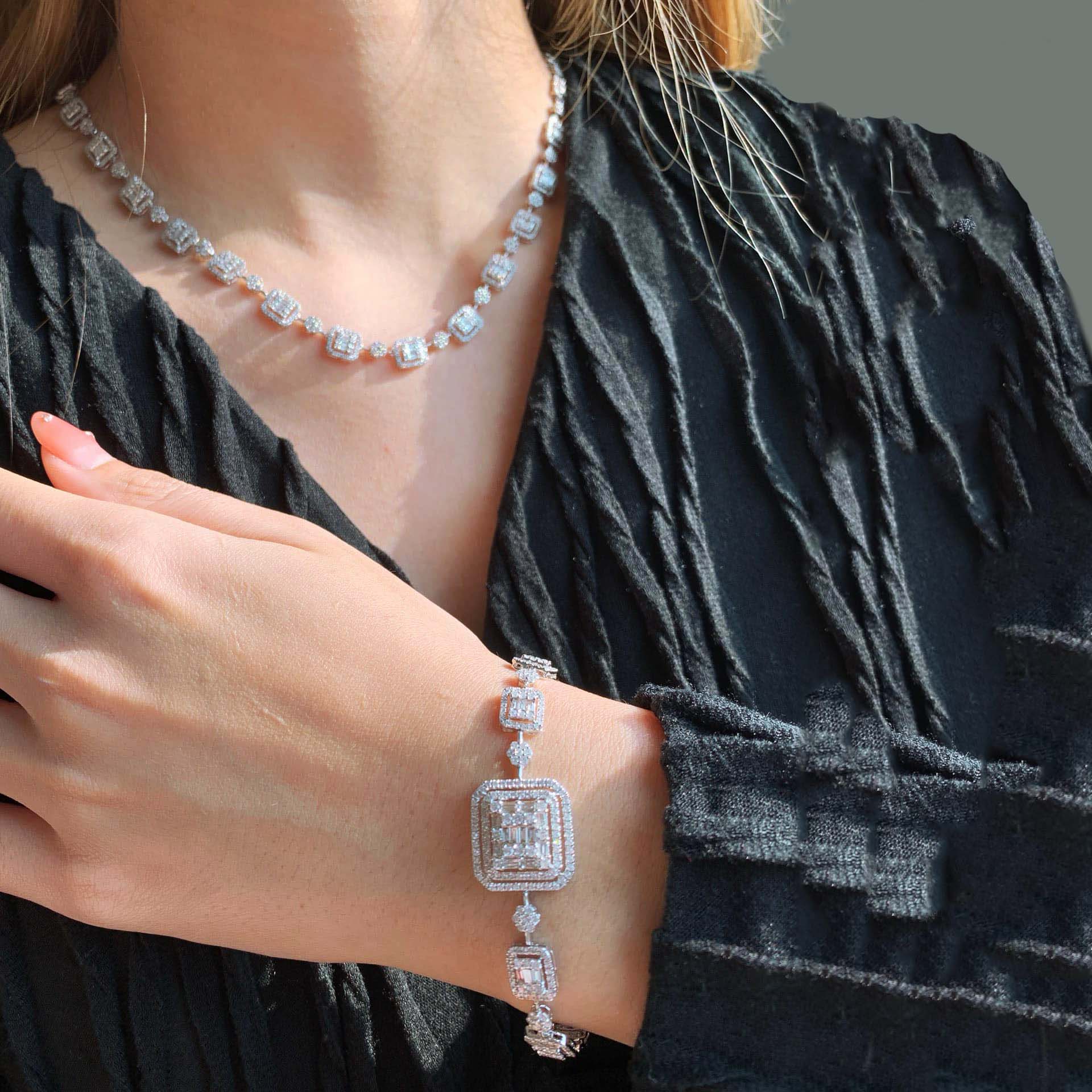 18K天然鑽石-大冰糖系列項鍊/耳環/手鍊