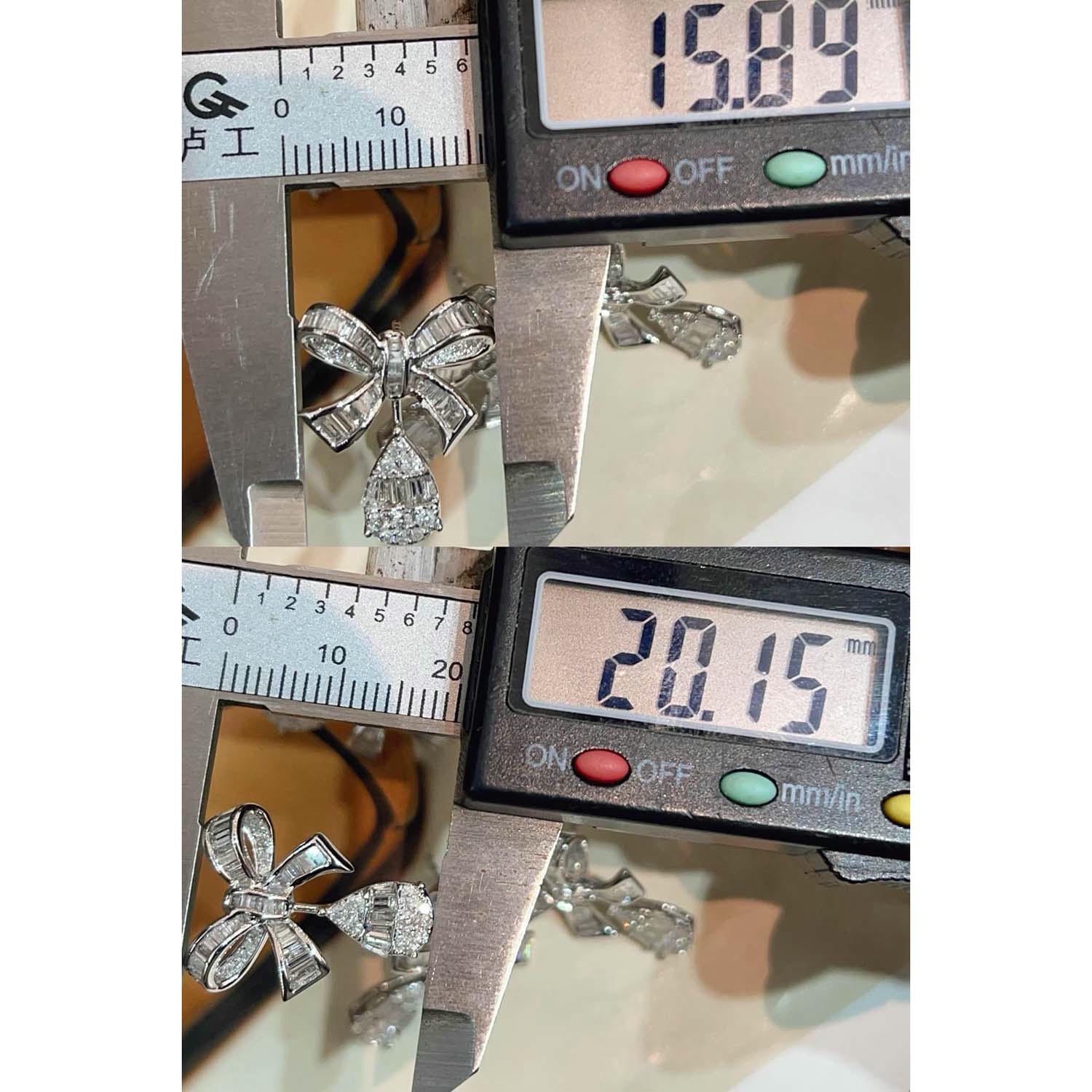 18K天然鑽石-蝴蝶大垂墜耳環