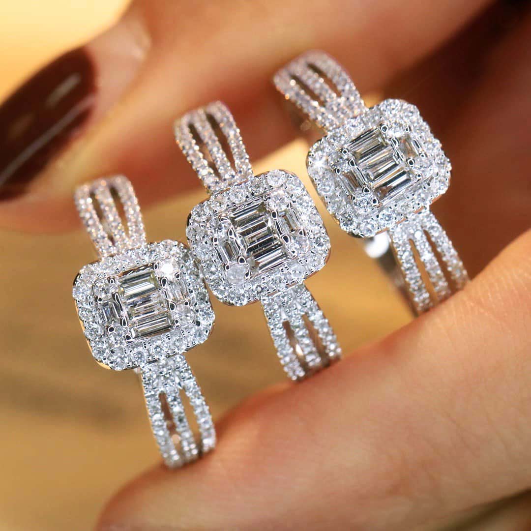 18K天然鑽石-精品冰糖戒指