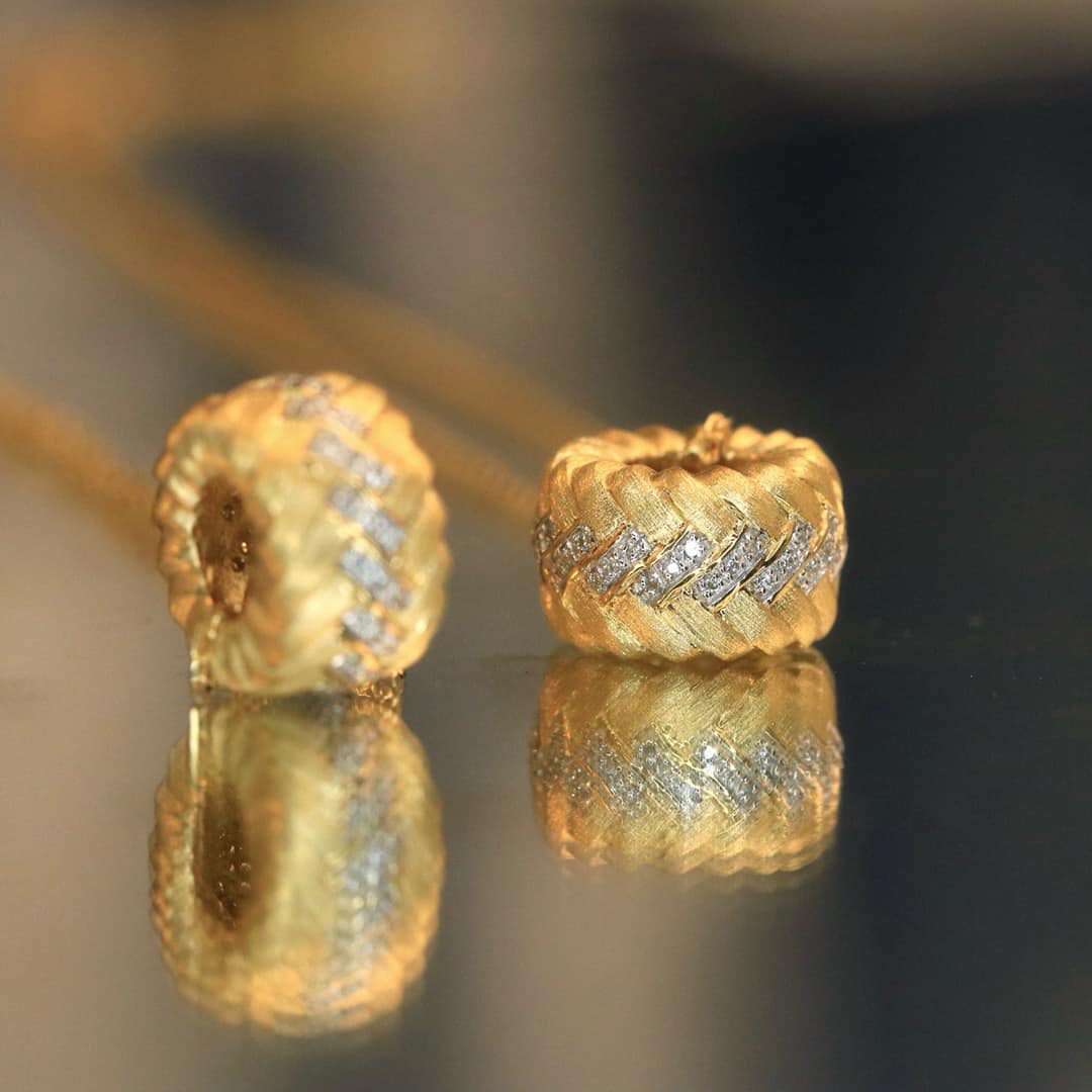 18K天然鑽石-拉絲編織款路路通項鍊