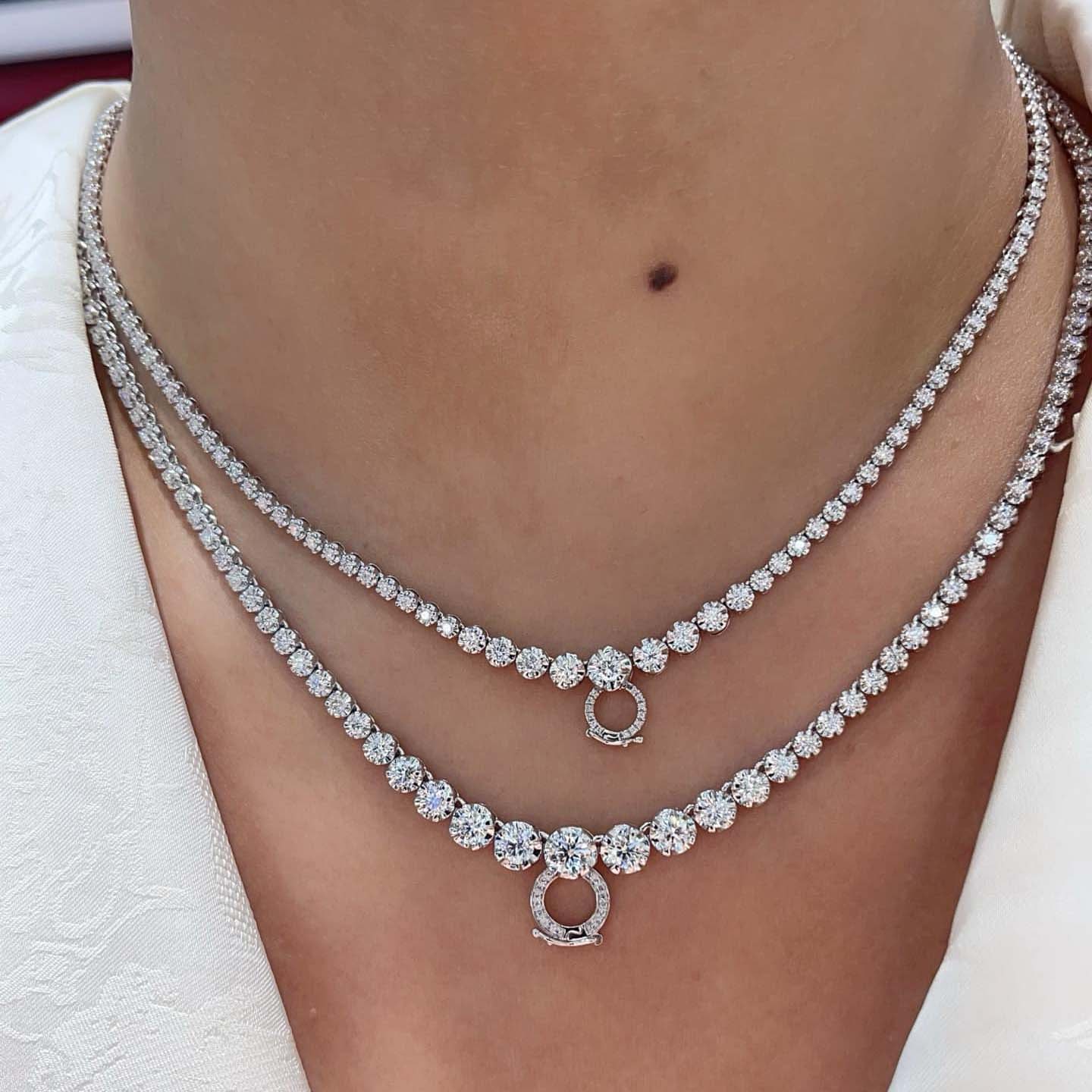 18K天然鑽石-6克拉萬能扣項鍊