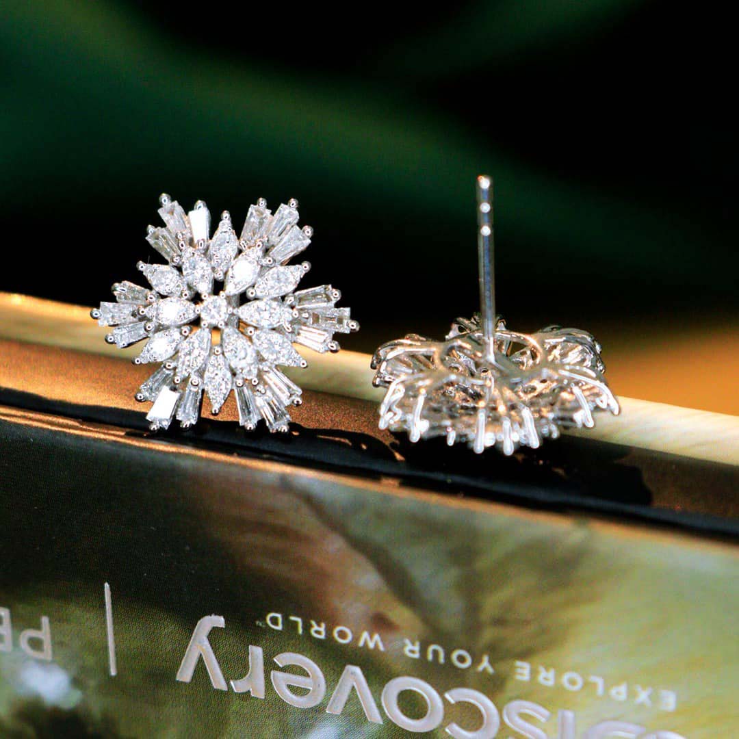 18K天然鑽石-精緻雪花項鍊/耳環 - 第7張圖 18K天然鑽石-精緻雪花項鍊/耳環