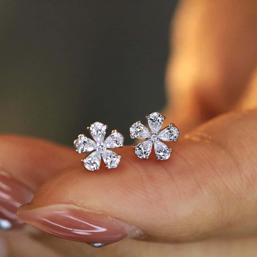 18K天然鑽石-櫻花水滴耳環 - 第6張圖 18K天然鑽石-櫻花水滴耳環