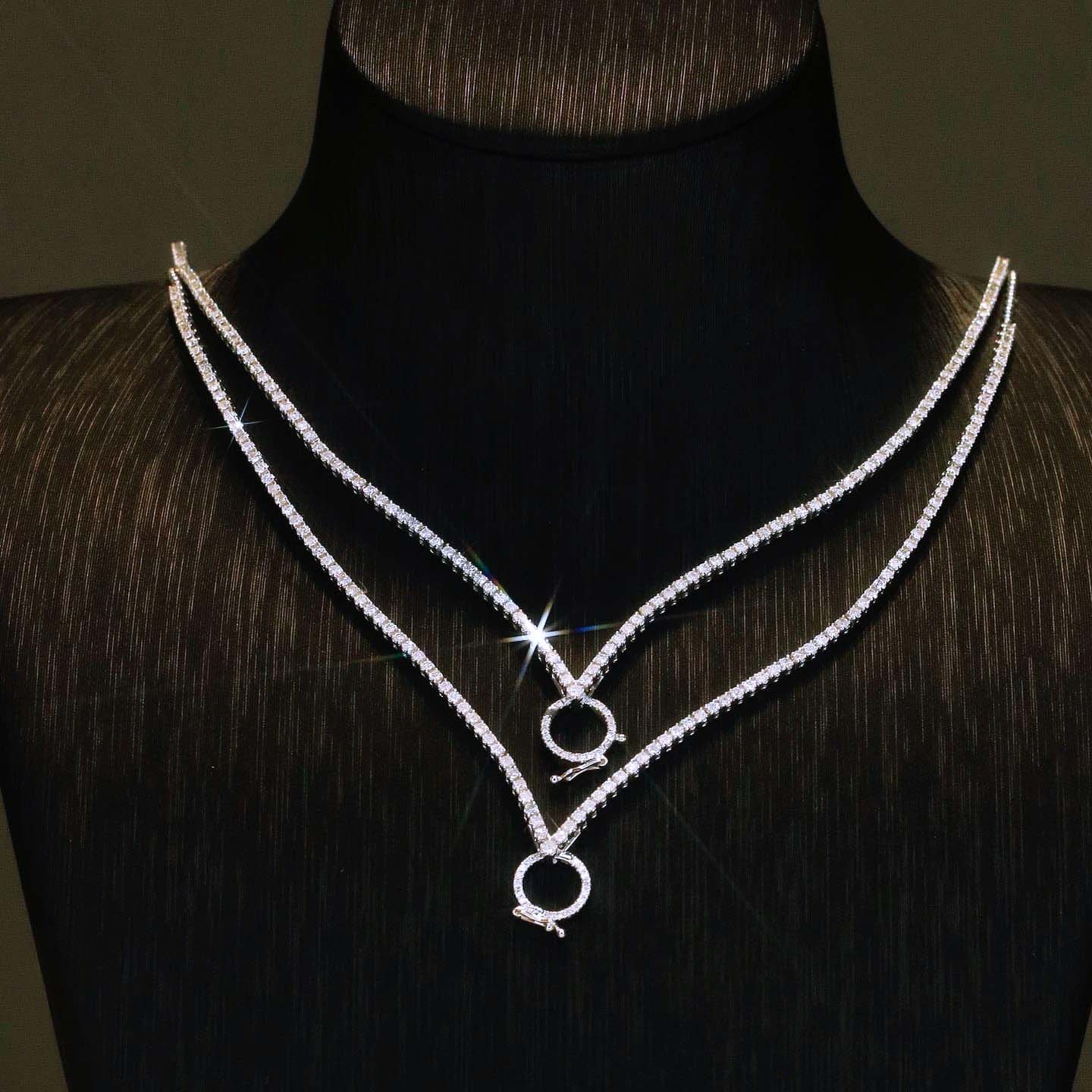 18K天然鑽石-V形萬能扣項鍊 - 第8張圖 18K天然鑽石-V形萬能扣項鍊