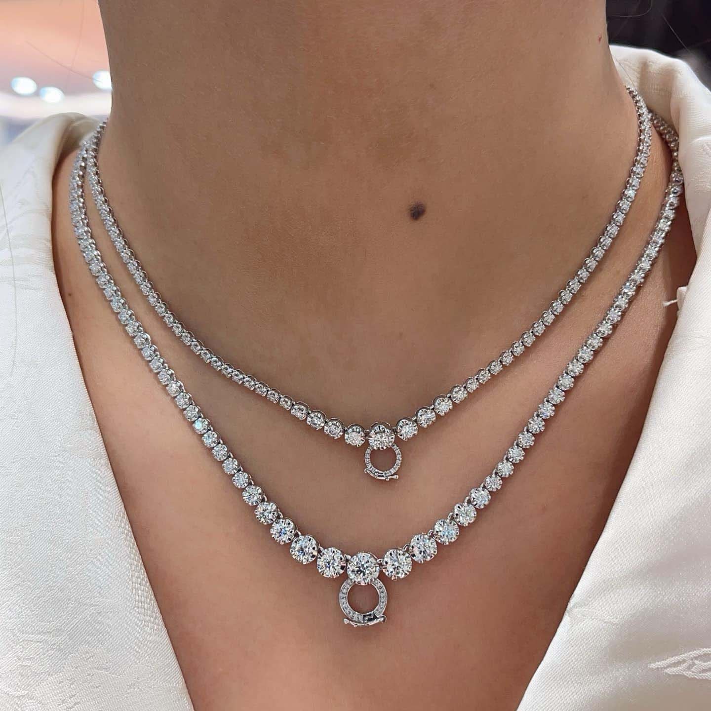 18K天然鑽石-6克拉萬能扣項鍊