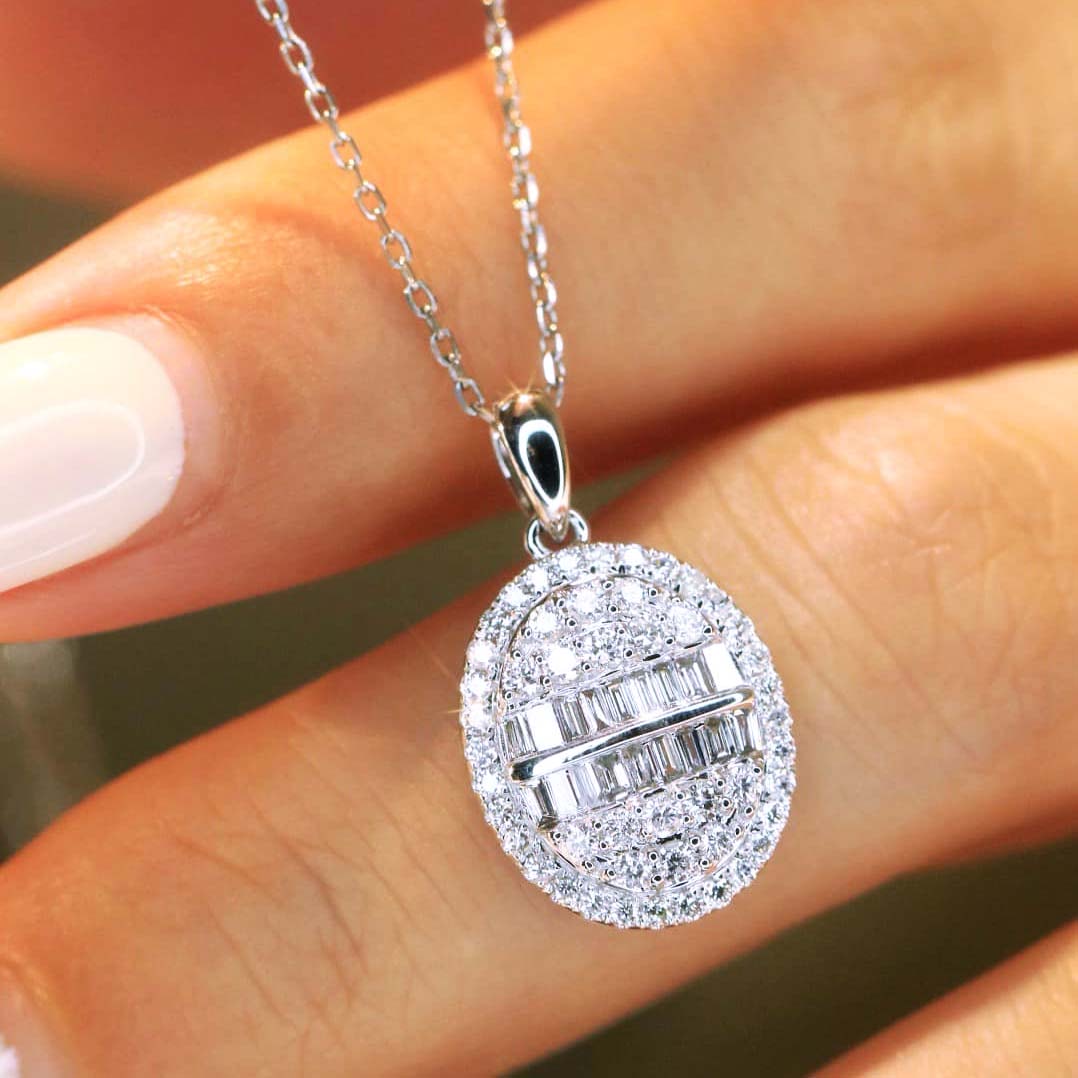 18K天然鑽石-鴿子蛋型拼鑲項鍊/耳環 - 第6張圖 18K天然鑽石-鴿子蛋型拼鑲項鍊/耳環