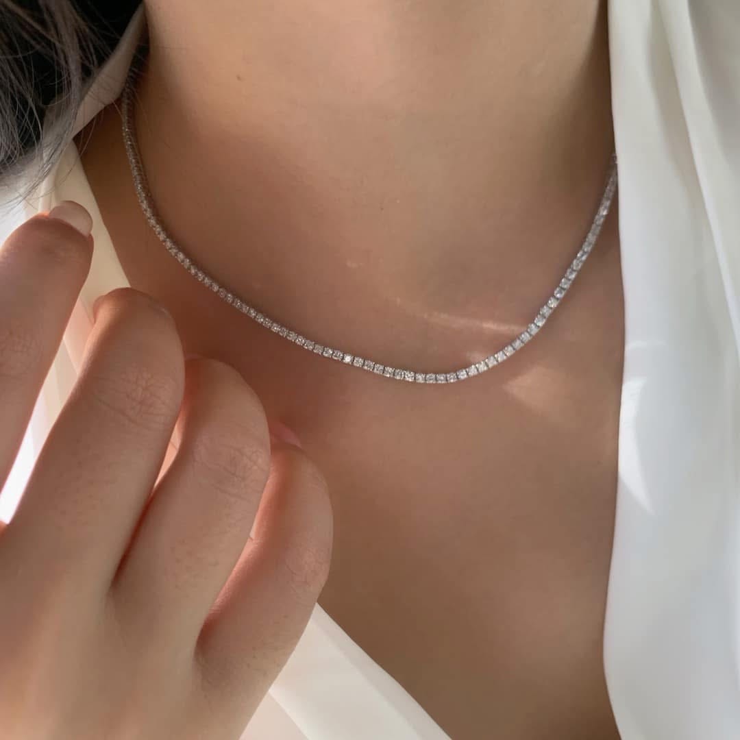 18K天然鑽石-經典四爪項鍊 - 第9張圖 18K天然鑽石-經典四爪項鍊