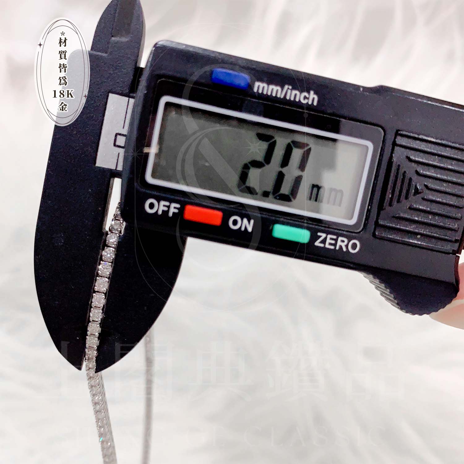 18K天然鑽石-經典四爪項鍊 - 第7張圖 18K天然鑽石-經典四爪項鍊