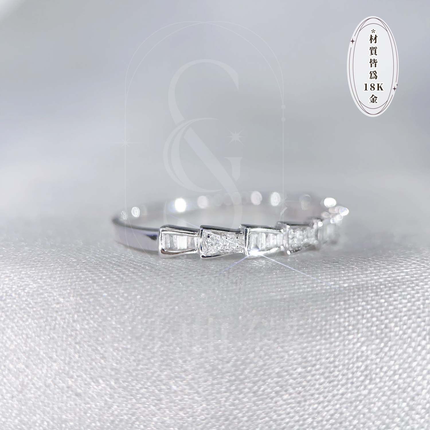 18K天然鑽石-幾何造型戒指 - 第3張圖 18K天然鑽石-幾何造型戒指