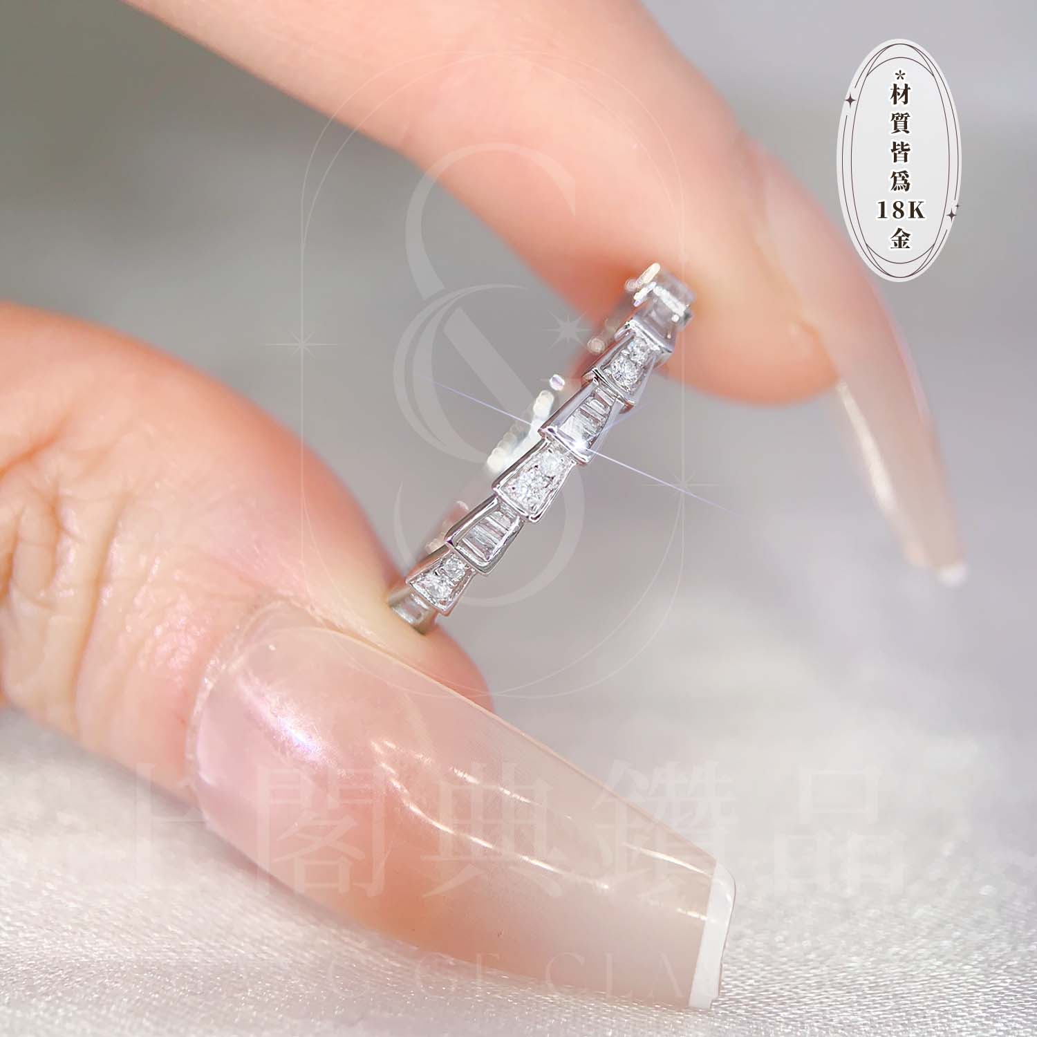 18K天然鑽石-幾何造型戒指 - 第4張圖 18K天然鑽石-幾何造型戒指