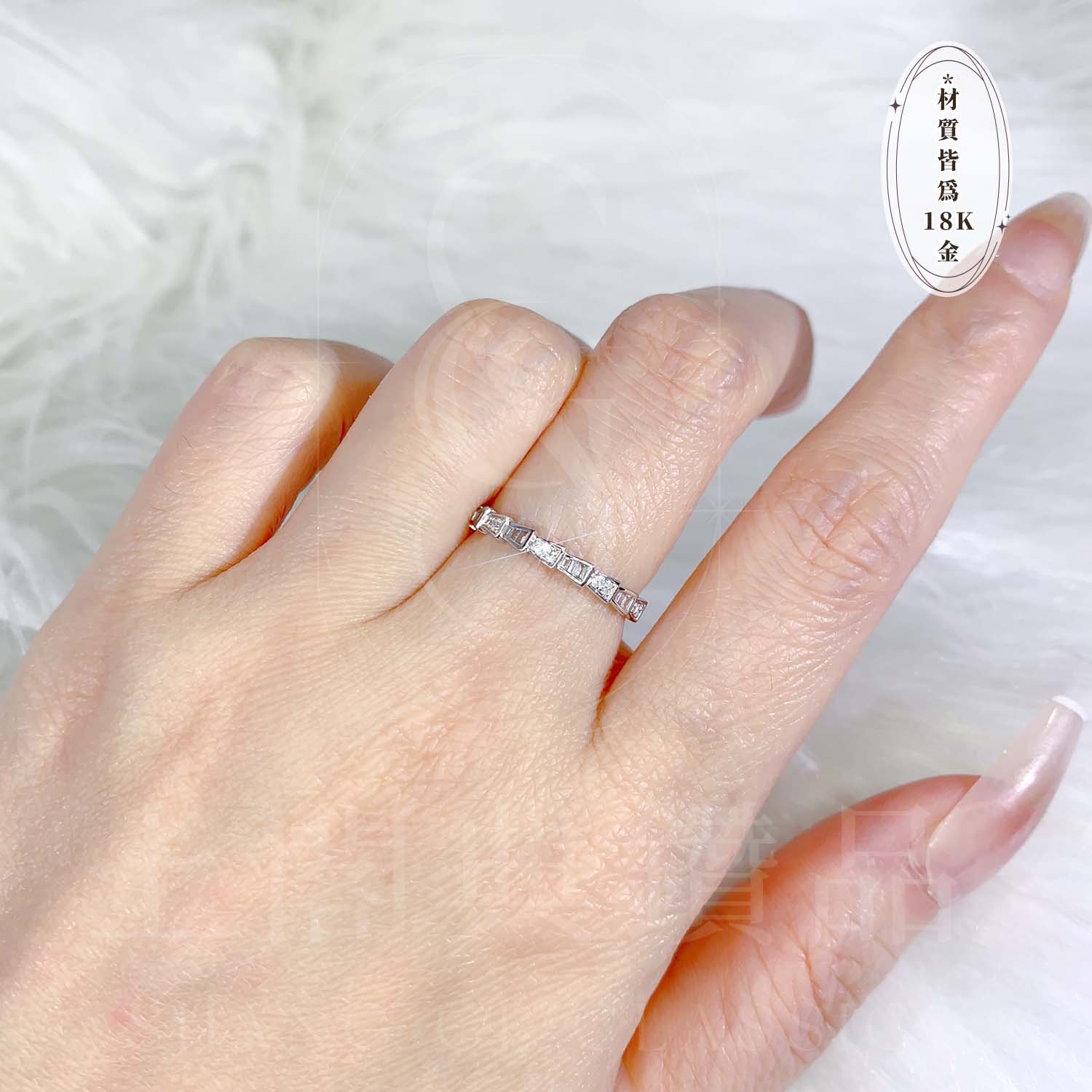 18K天然鑽石-幾何造型戒指 - 第8張圖 18K天然鑽石-幾何造型戒指