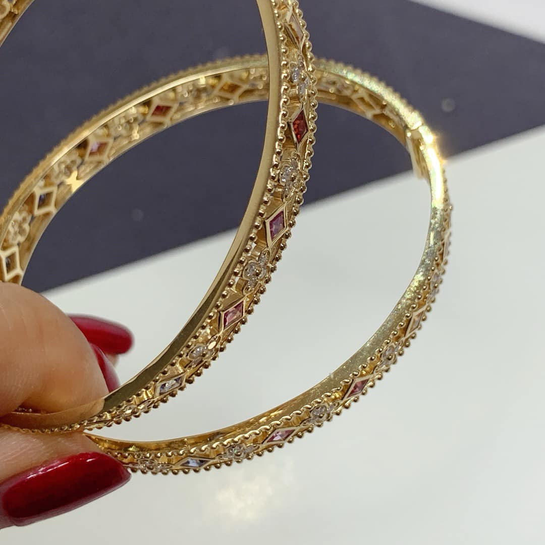 18K天然彩虹藍寶石-滿天星河手鐲