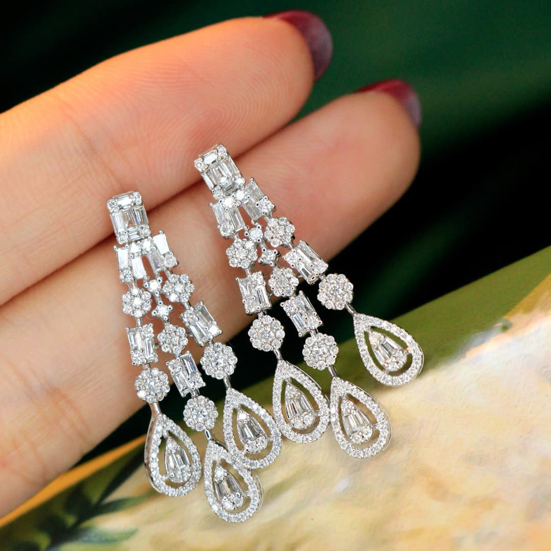 18K天然鑽石-冰糖豪華大女主耳環