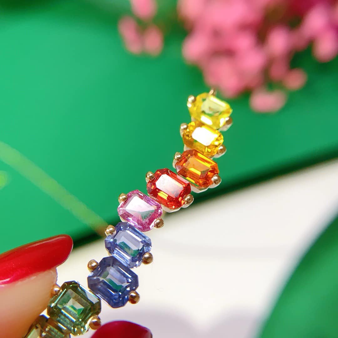 18K天然彩虹藍寶石-跳舞精靈項鍊 - 第4張圖 18K天然彩虹藍寶石-跳舞精靈項鍊