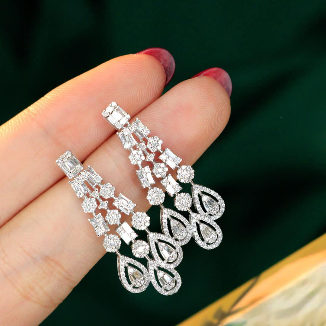 18K天然鑽石-冰糖豪華大女主耳環