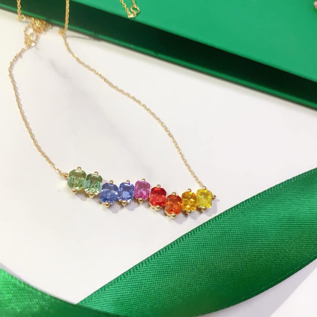 18K天然彩虹藍寶石-跳舞精靈項鍊 - 第5張圖 18K天然彩虹藍寶石-跳舞精靈項鍊