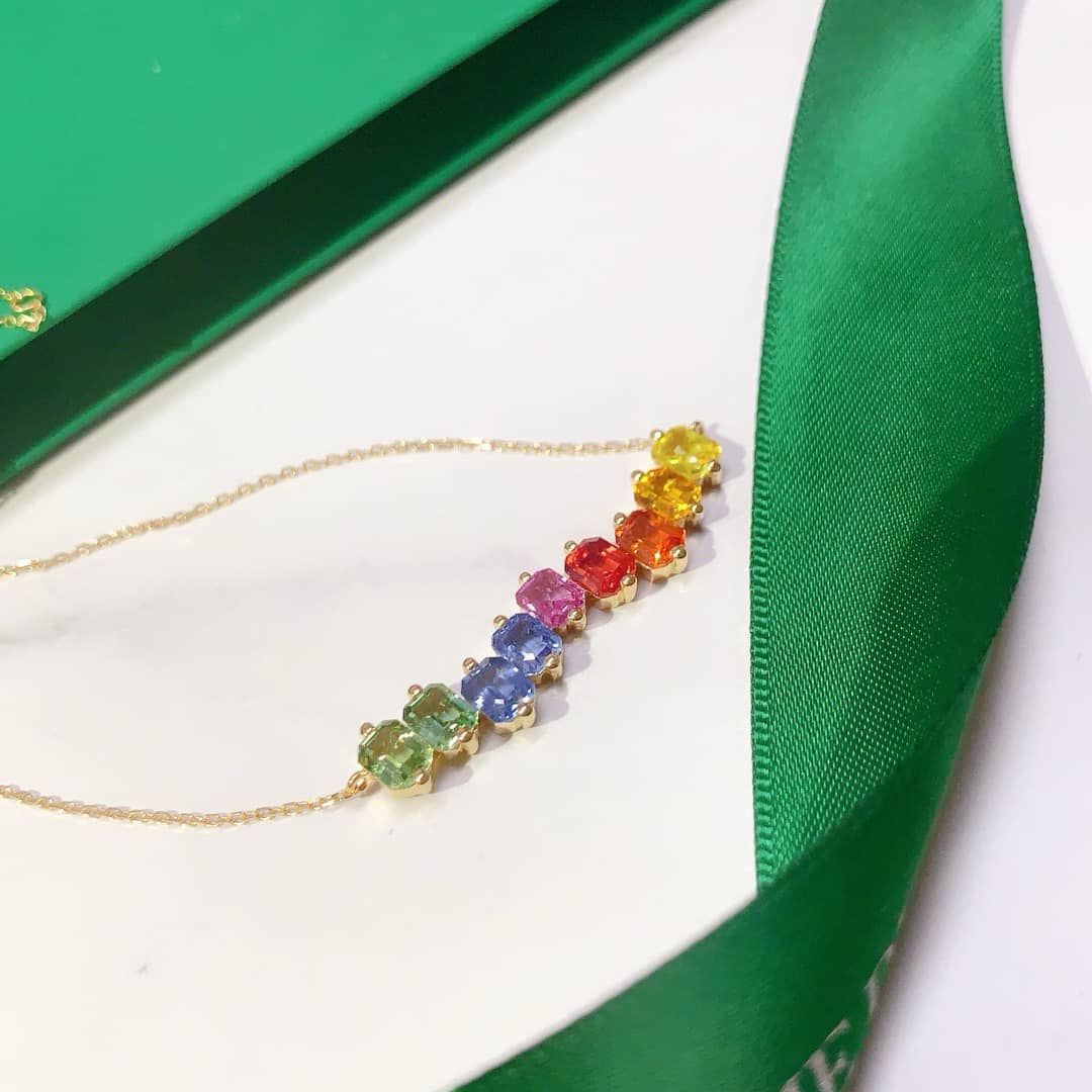 18K天然彩虹藍寶石-跳舞精靈項鍊 - 第6張圖 18K天然彩虹藍寶石-跳舞精靈項鍊