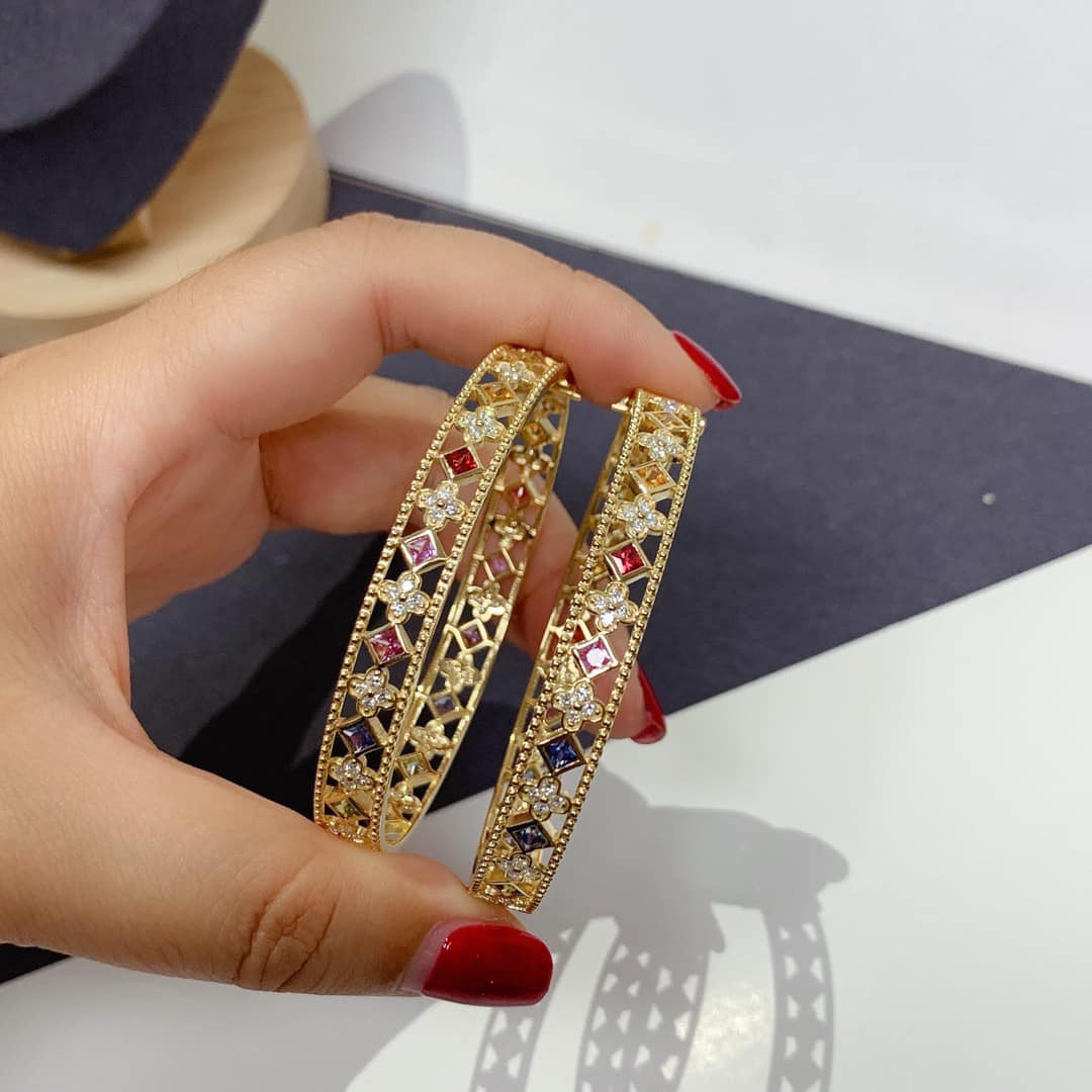 18K天然彩虹藍寶石-滿天星河手鐲