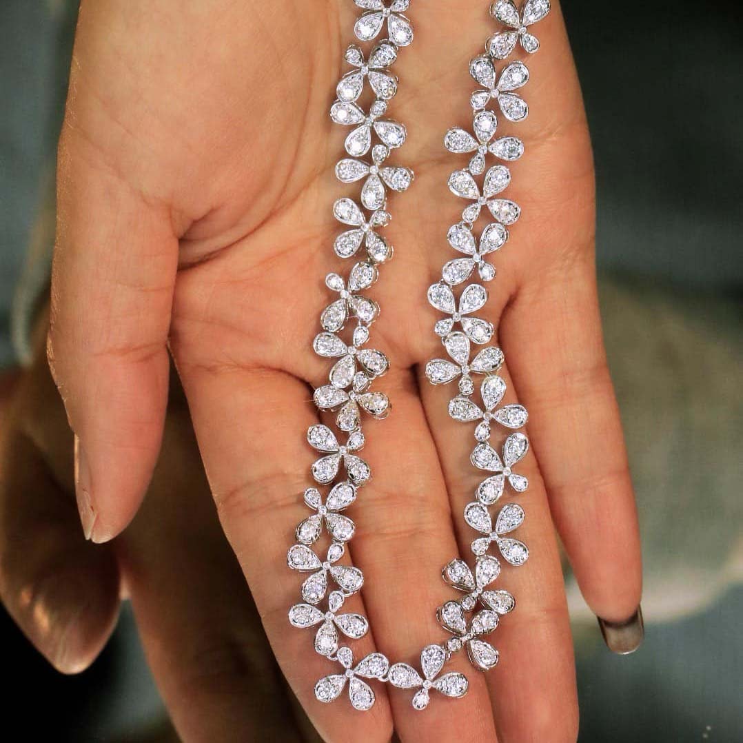 18K天然鑽石-晚宴閃耀項鍊