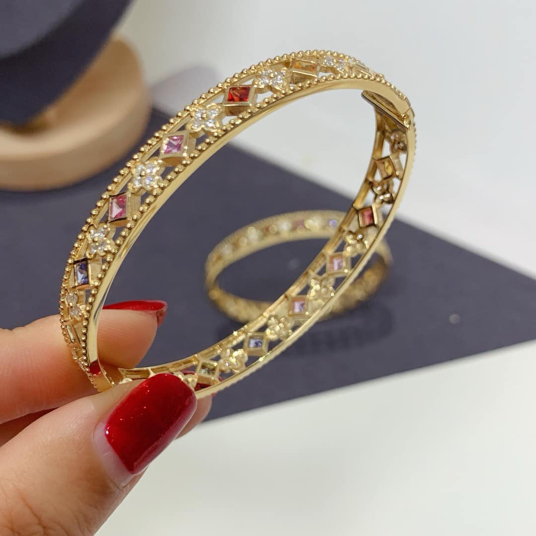 18K天然彩虹藍寶石-滿天星河手鐲