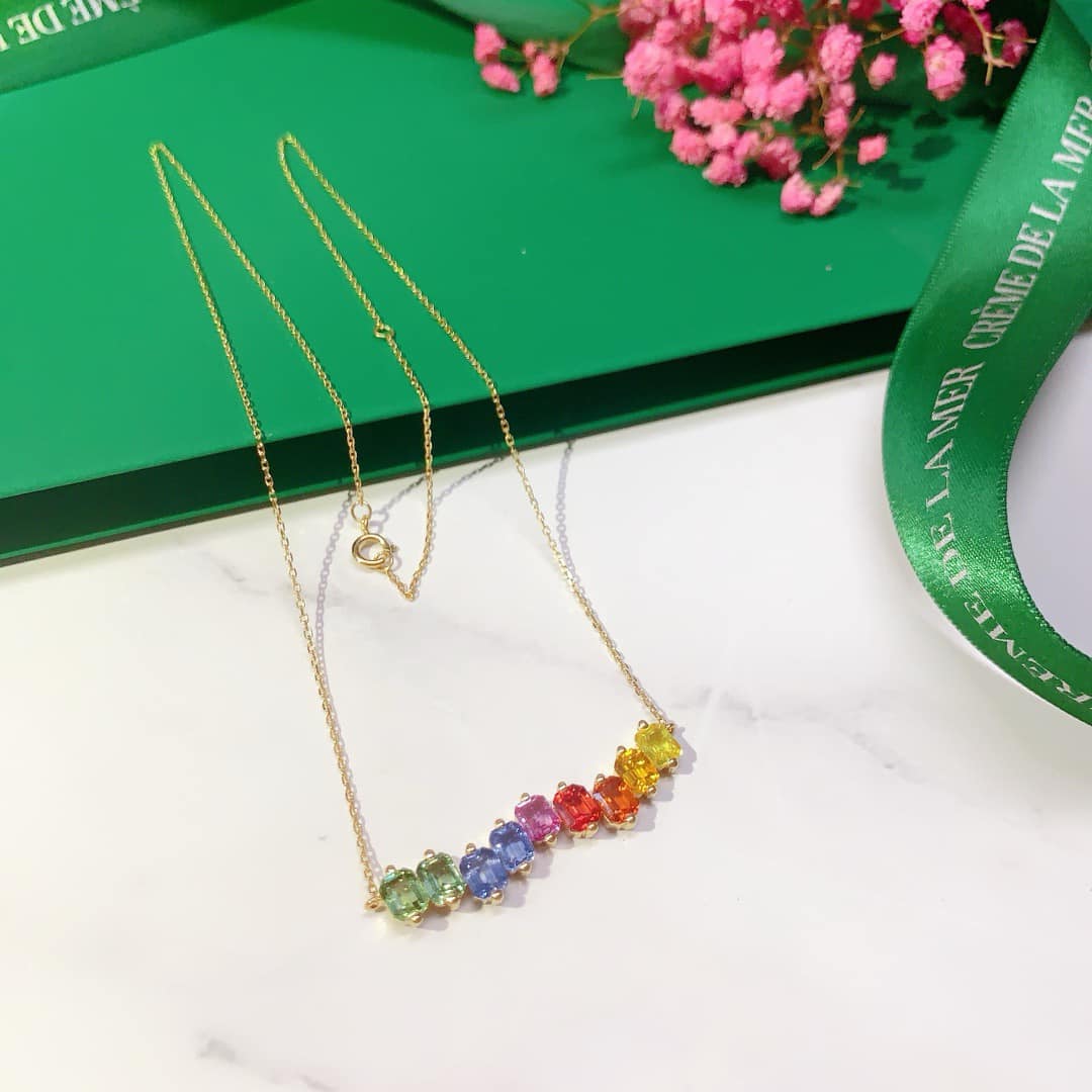 18K天然彩虹藍寶石-跳舞精靈項鍊 - 第8張圖 18K天然彩虹藍寶石-跳舞精靈項鍊