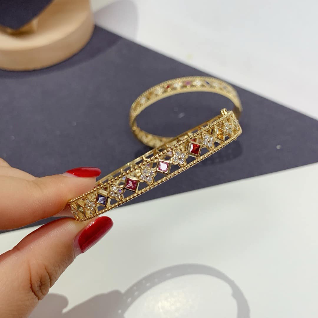 18K天然彩虹藍寶石-滿天星河手鐲