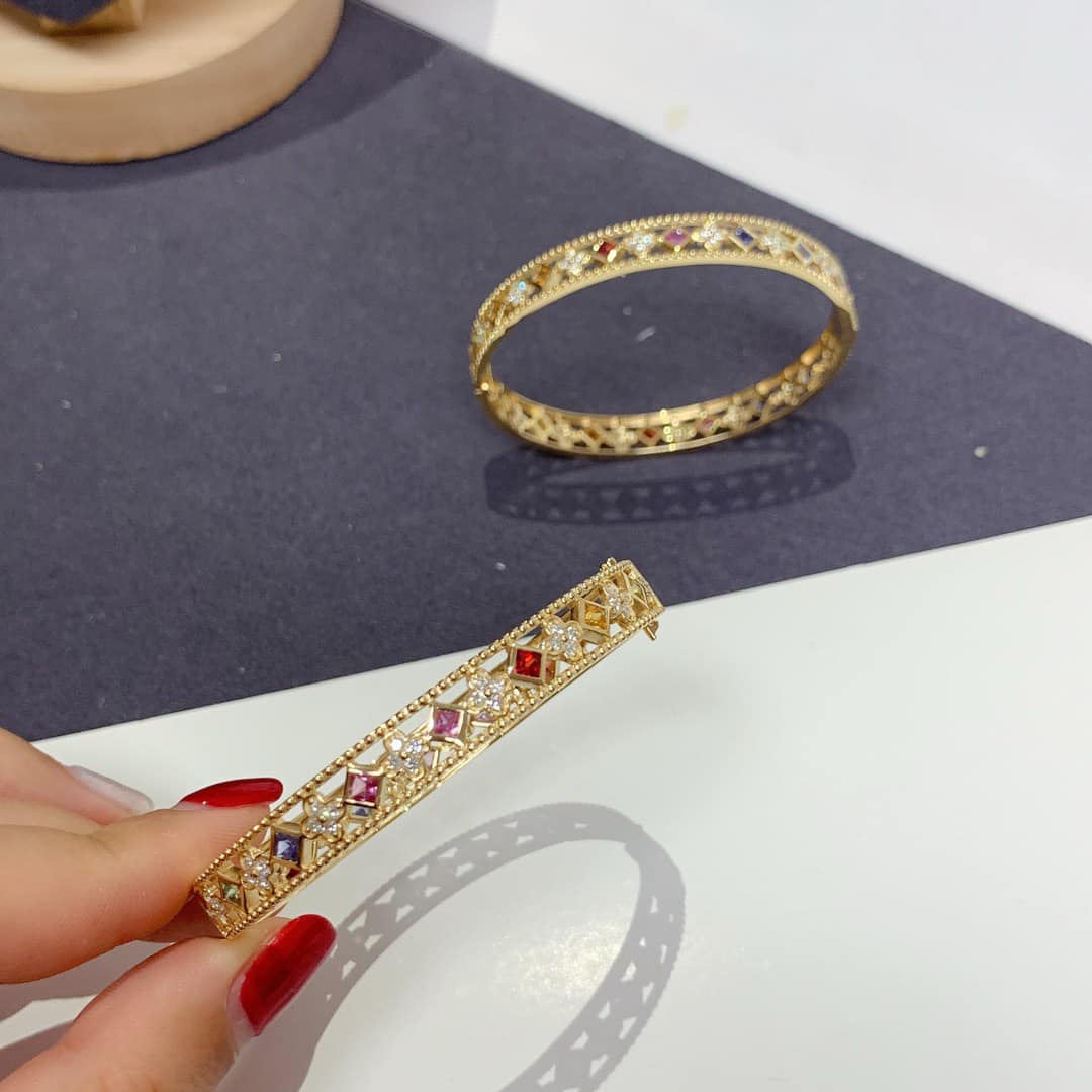 18K天然彩虹藍寶石-滿天星河手鐲