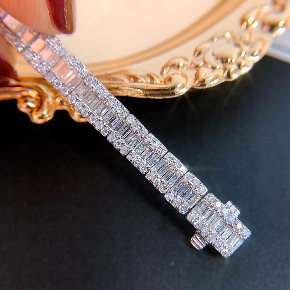 18K天然鑽石-華麗閃耀手鍊