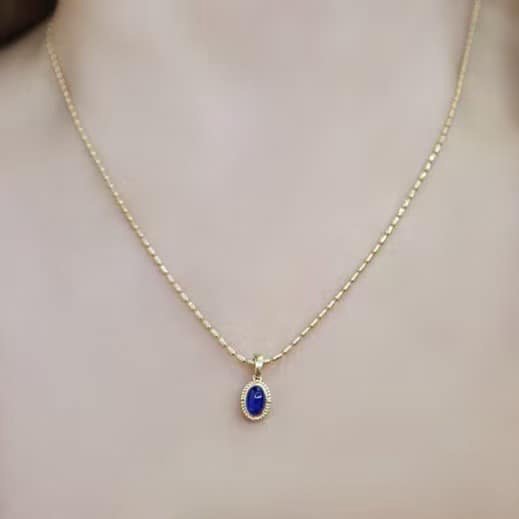 18K天然藍寶石-斯里蘭卡皇家藍墜飾