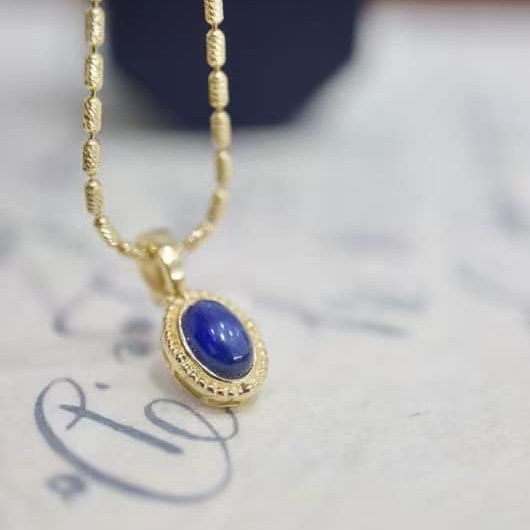 18K天然藍寶石-斯里蘭卡皇家藍墜飾