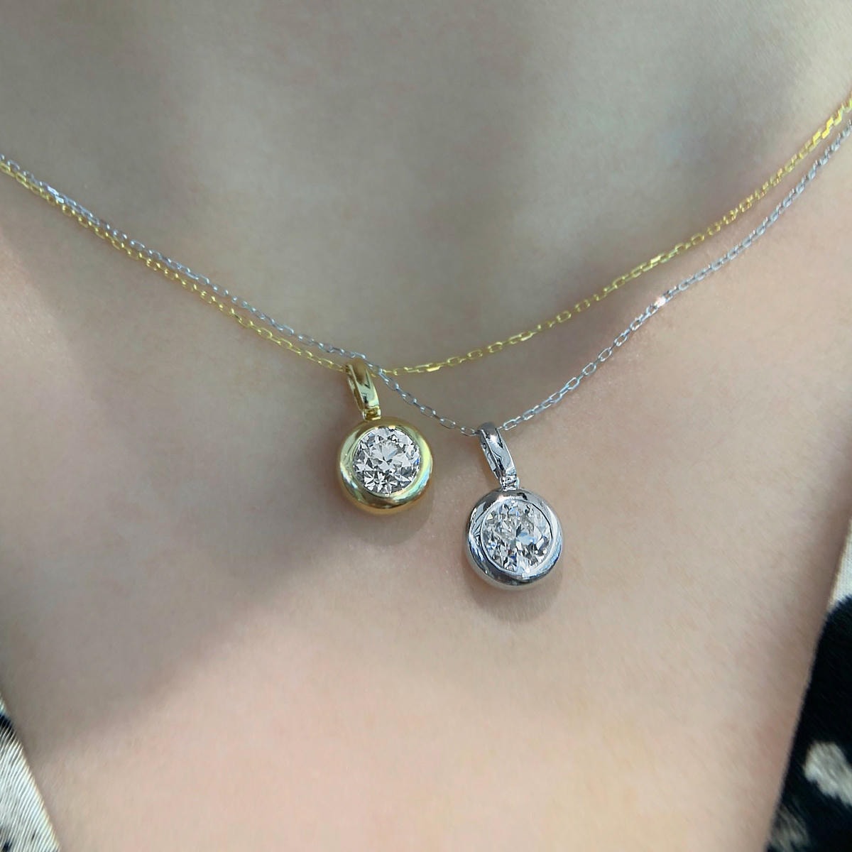 18K天然鑽石-泡泡極閃項鍊