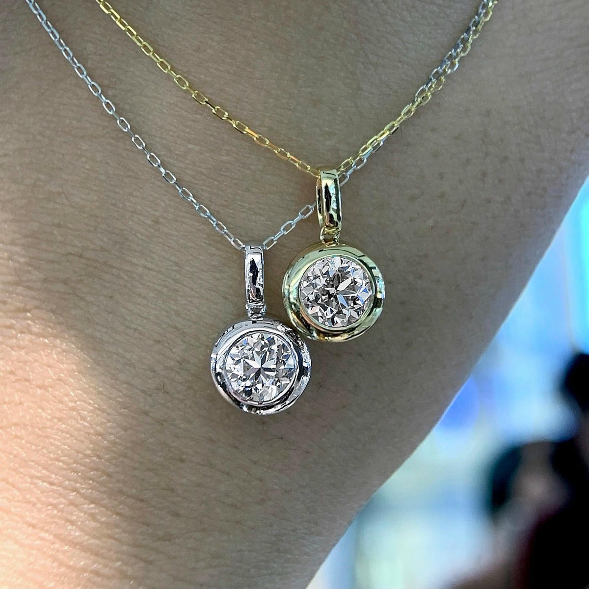 18K天然鑽石-泡泡極閃項鍊