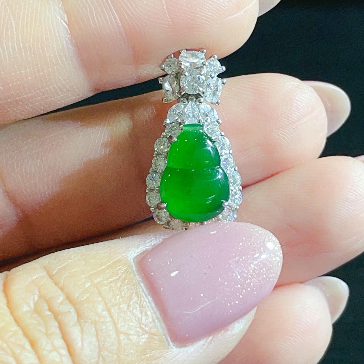 天然翡翠-A貨翡翠葫蘆墜飾