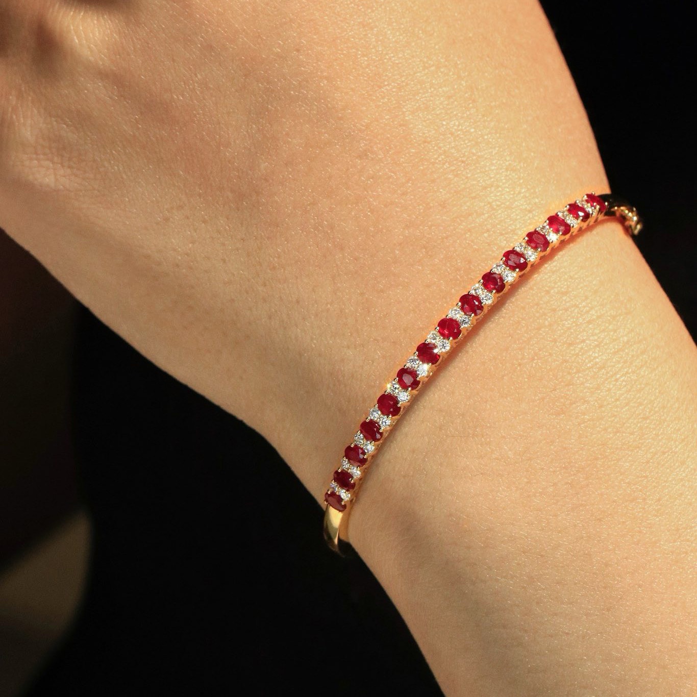 18K天然紅寶石-仙氣飄飄手鐲