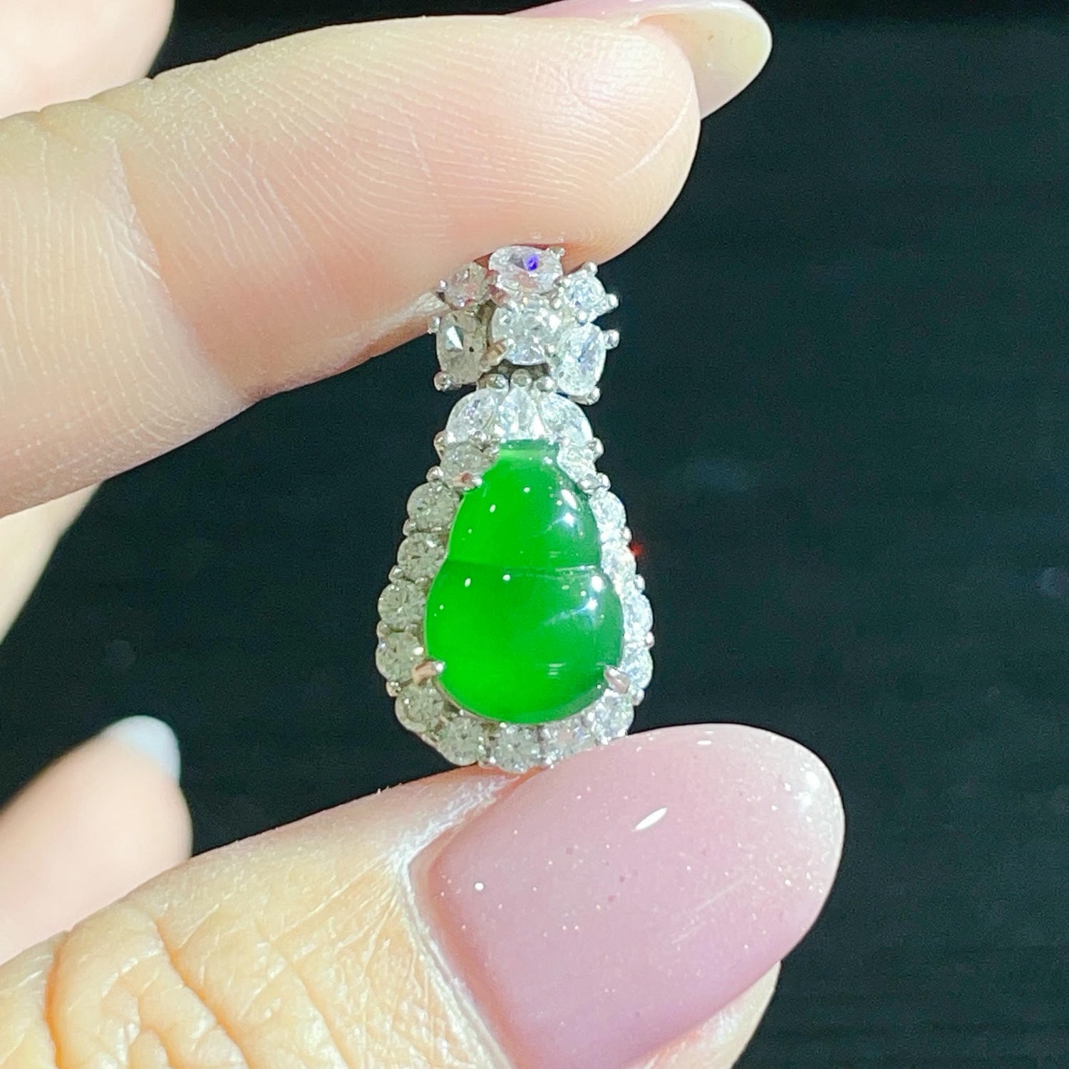 天然翡翠-A貨翡翠葫蘆墜飾