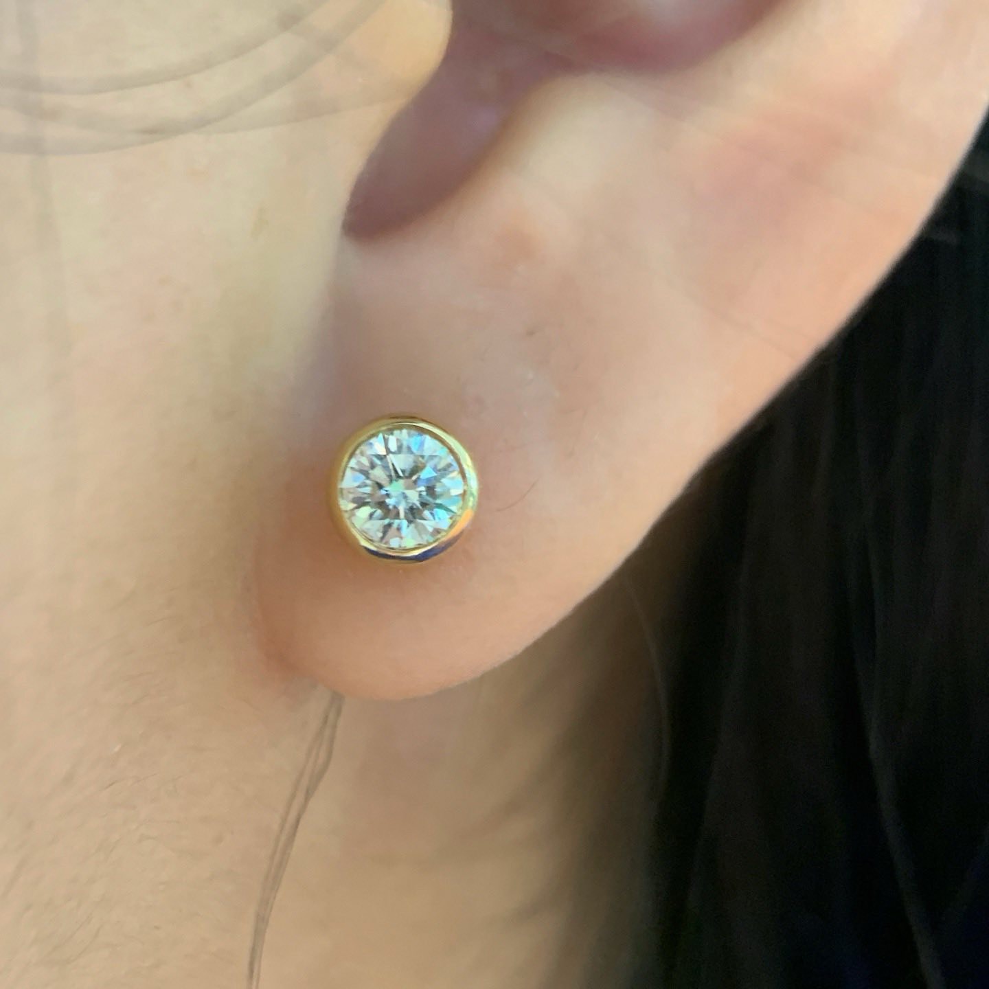 18K天然鑽石-極閃泡泡耳環