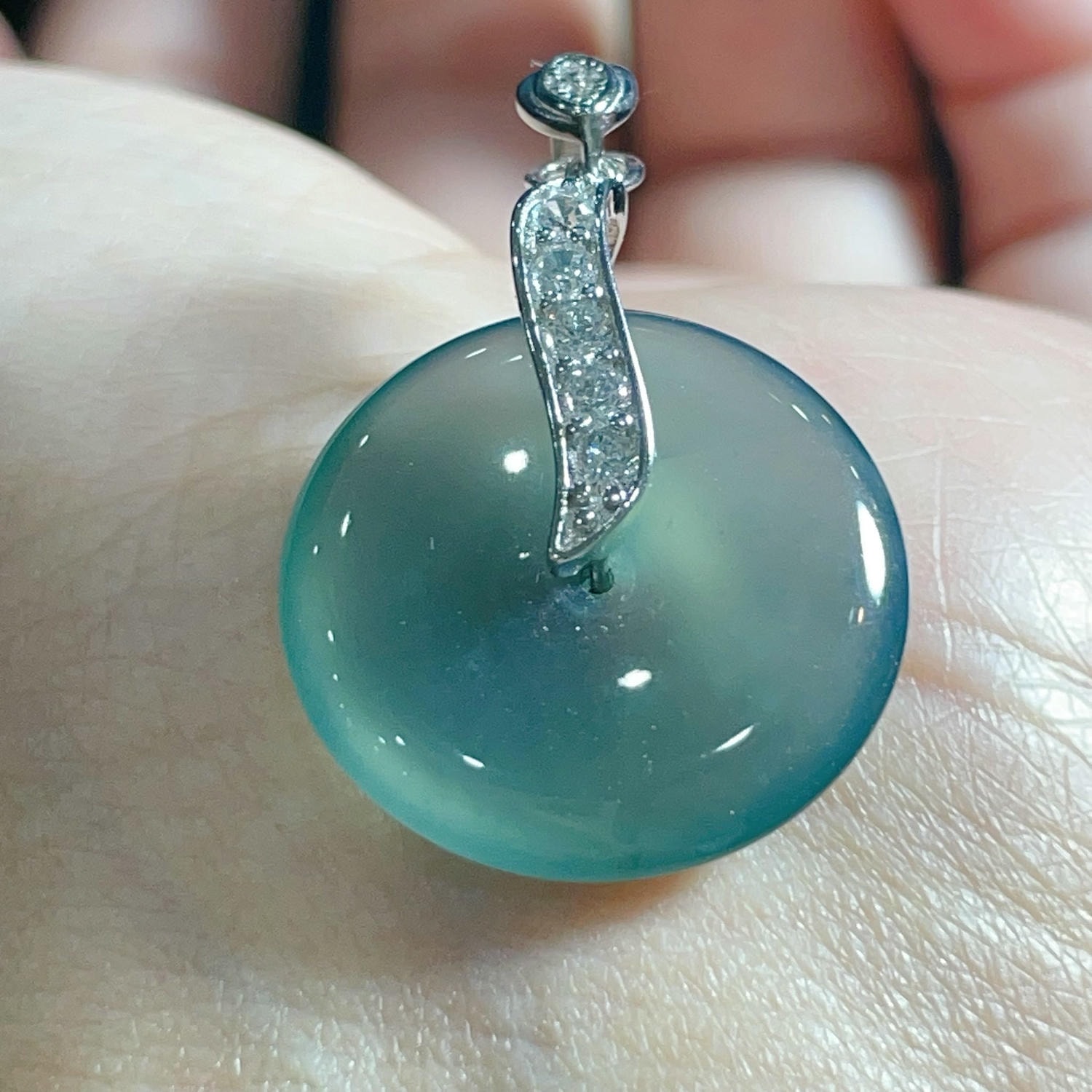 天然翡翠-A貨翡翠天空色墜飾