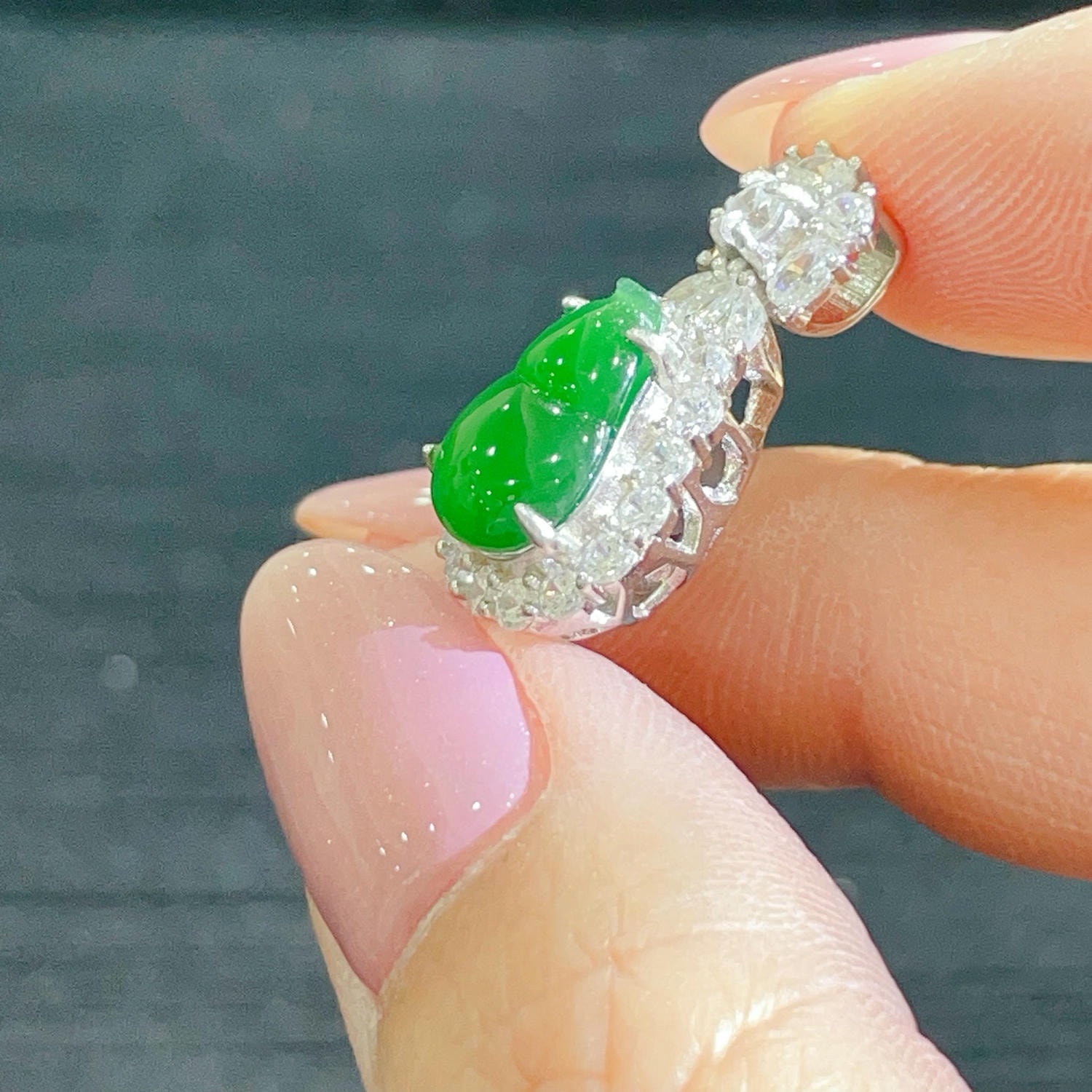 天然翡翠-A貨翡翠葫蘆墜飾