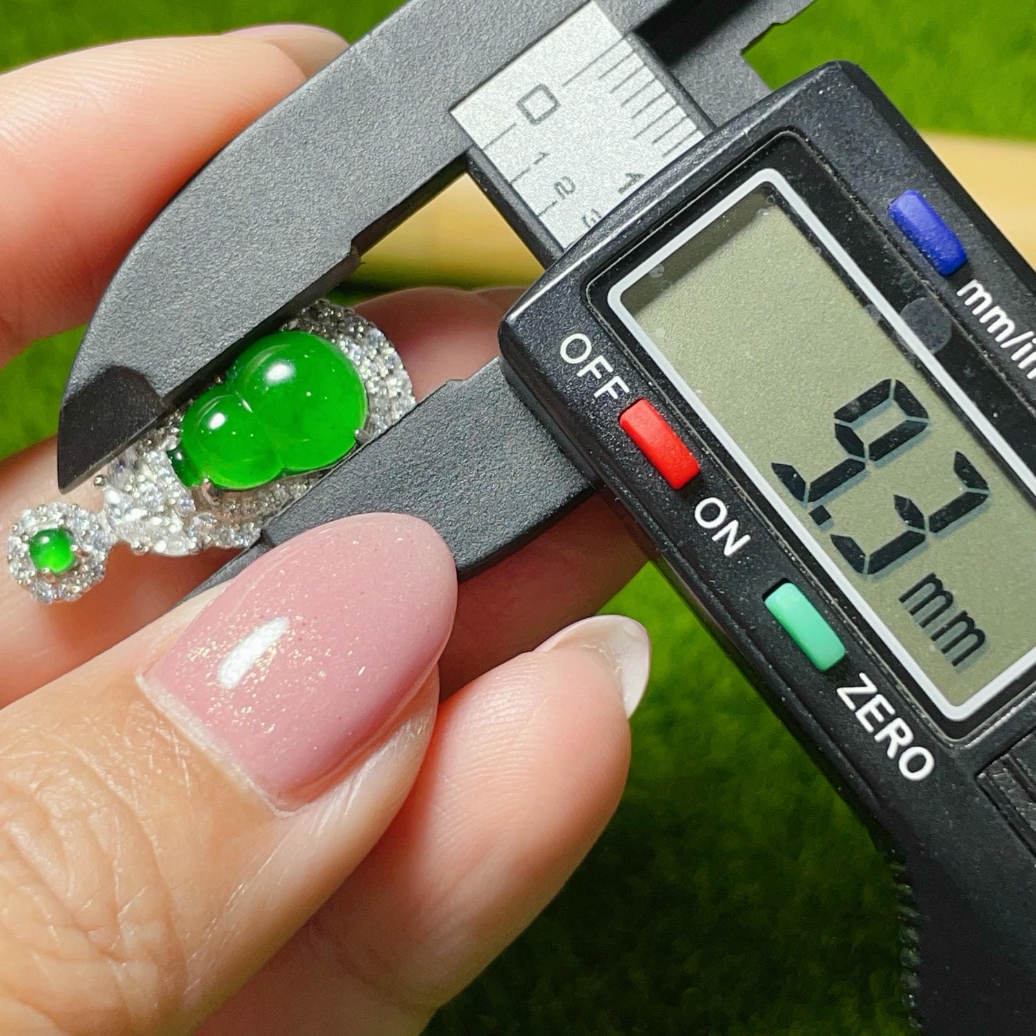 天然翡翠-A貨翡翠葫蘆澎澎墜飾