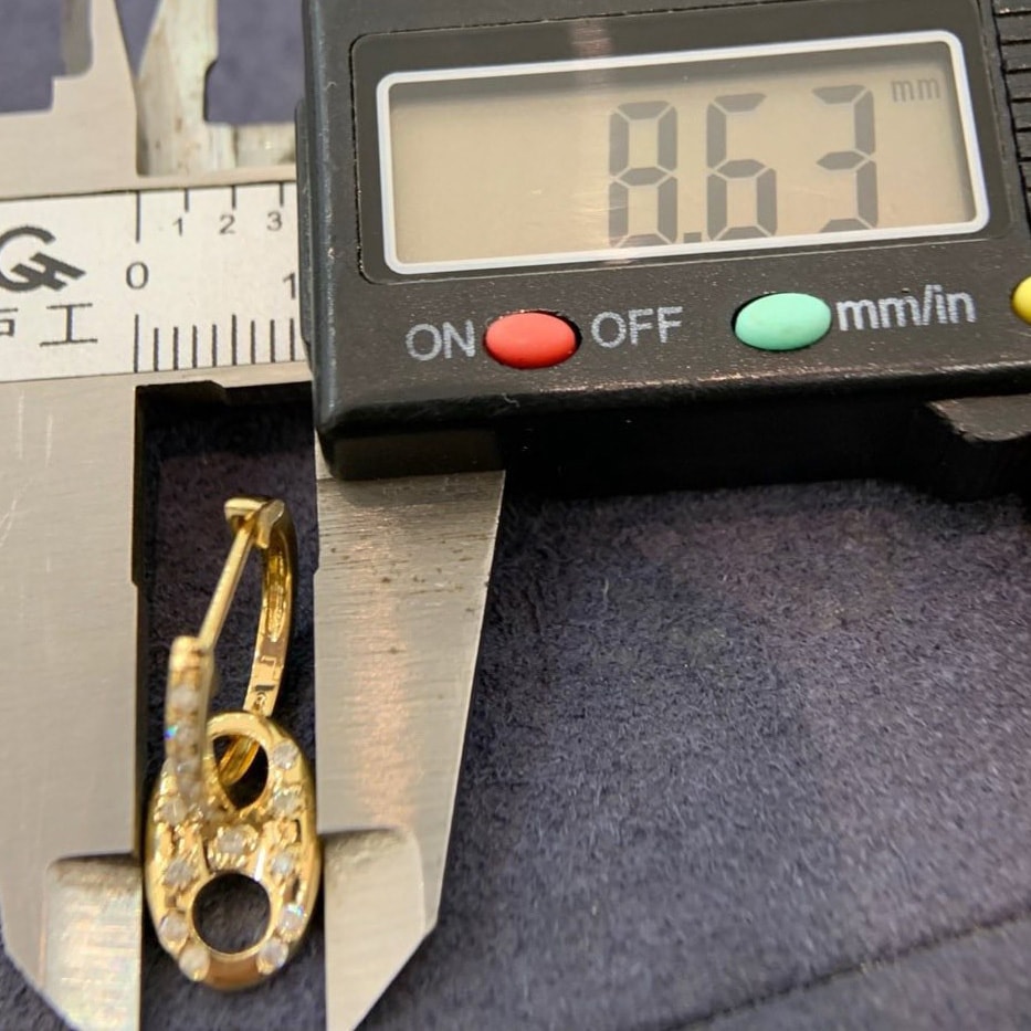 18K天然鑽石-精緻時髦兩戴耳環