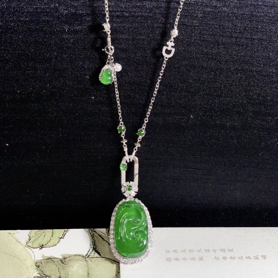 天然翡翠-多功能葫蘆項鍊