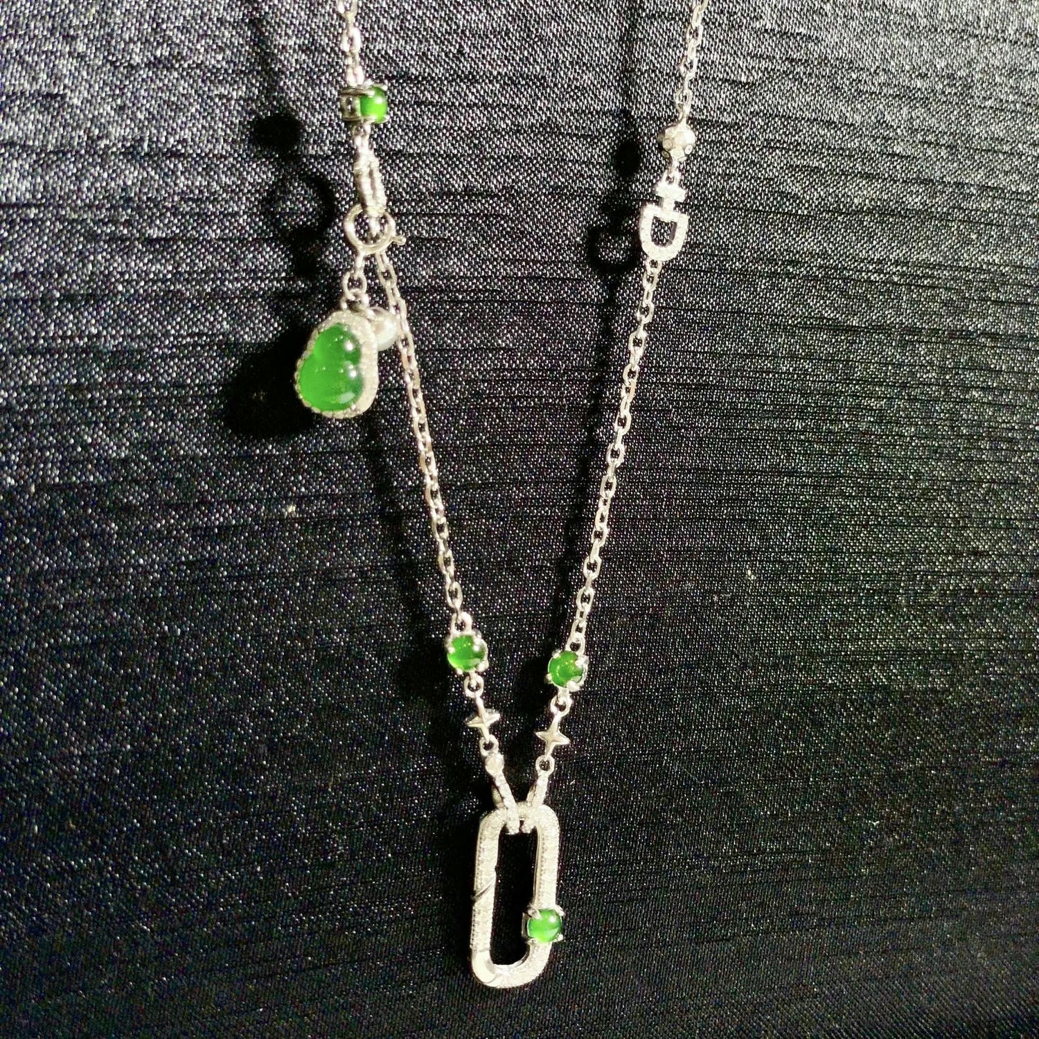 天然翡翠-多功能葫蘆項鍊