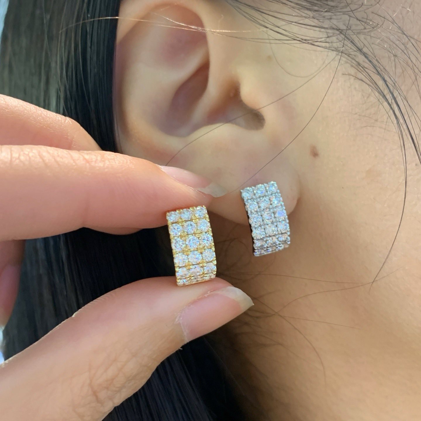 18K天然鑽石-千金貴族氣質耳環