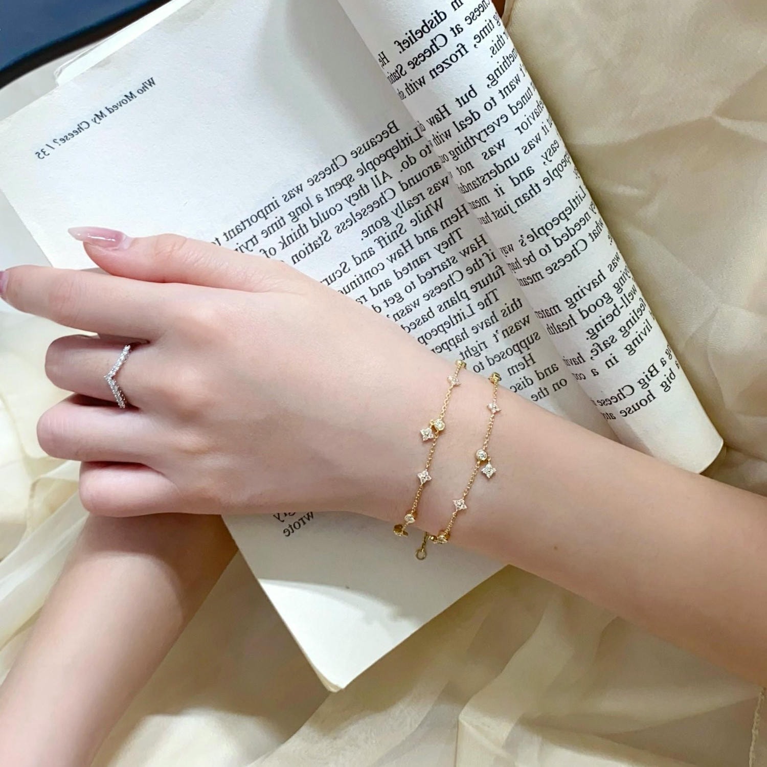 18K天然鑽石-細緻公主手鍊