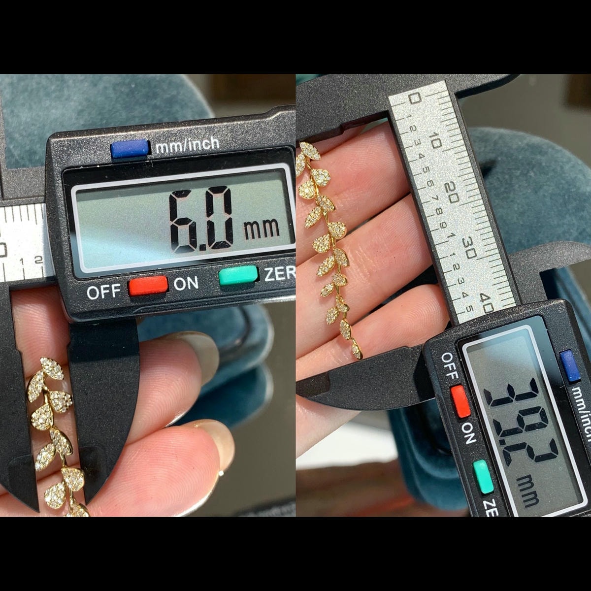 18K天然鑽石-藤蔓垂墜耳環