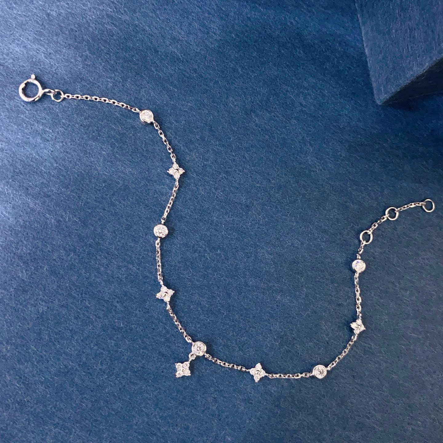 18K天然鑽石-細緻公主手鍊