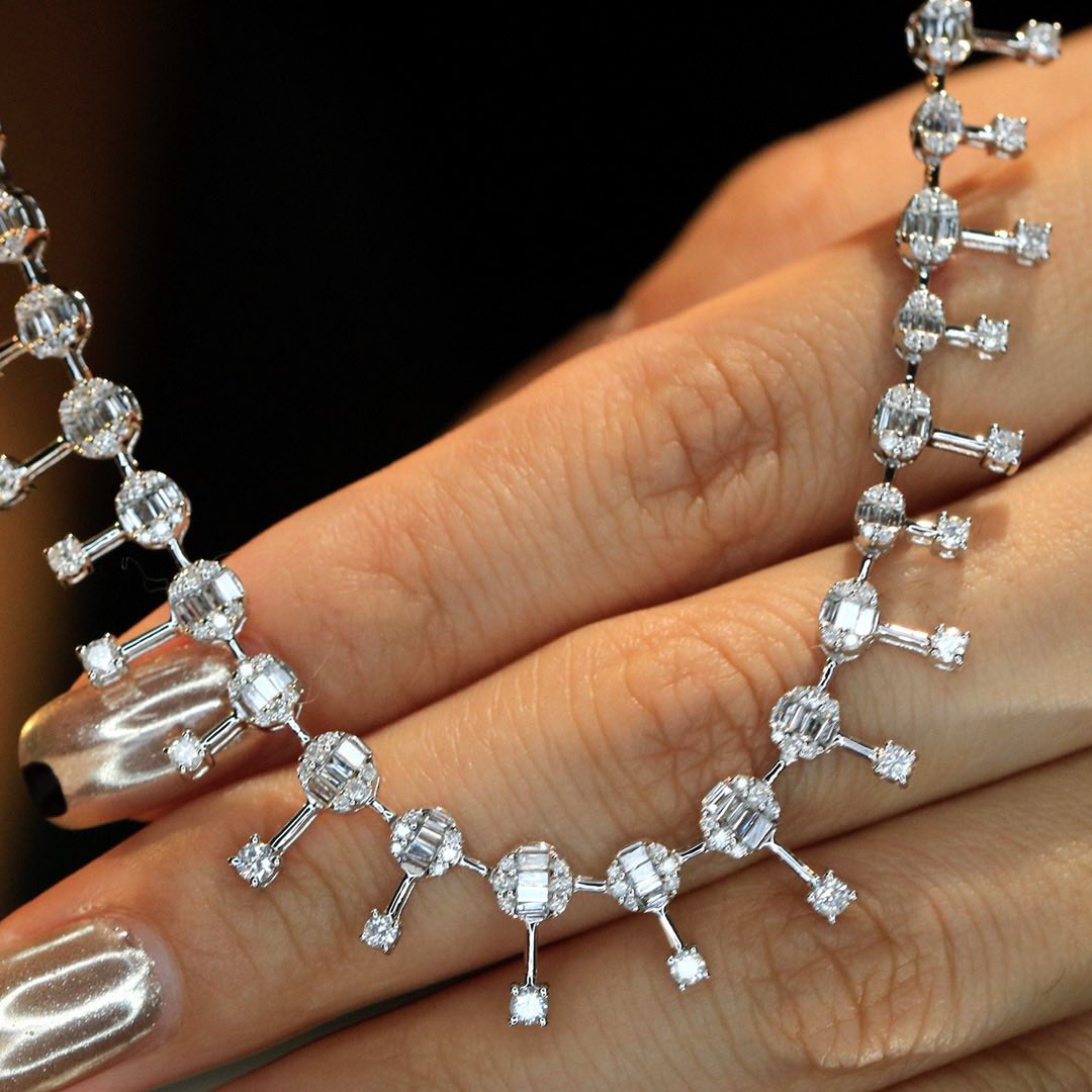 18K天然鑽石-滿天星貴族風範項鍊 - 第3張圖 18K天然鑽石-滿天星貴族風範項鍊